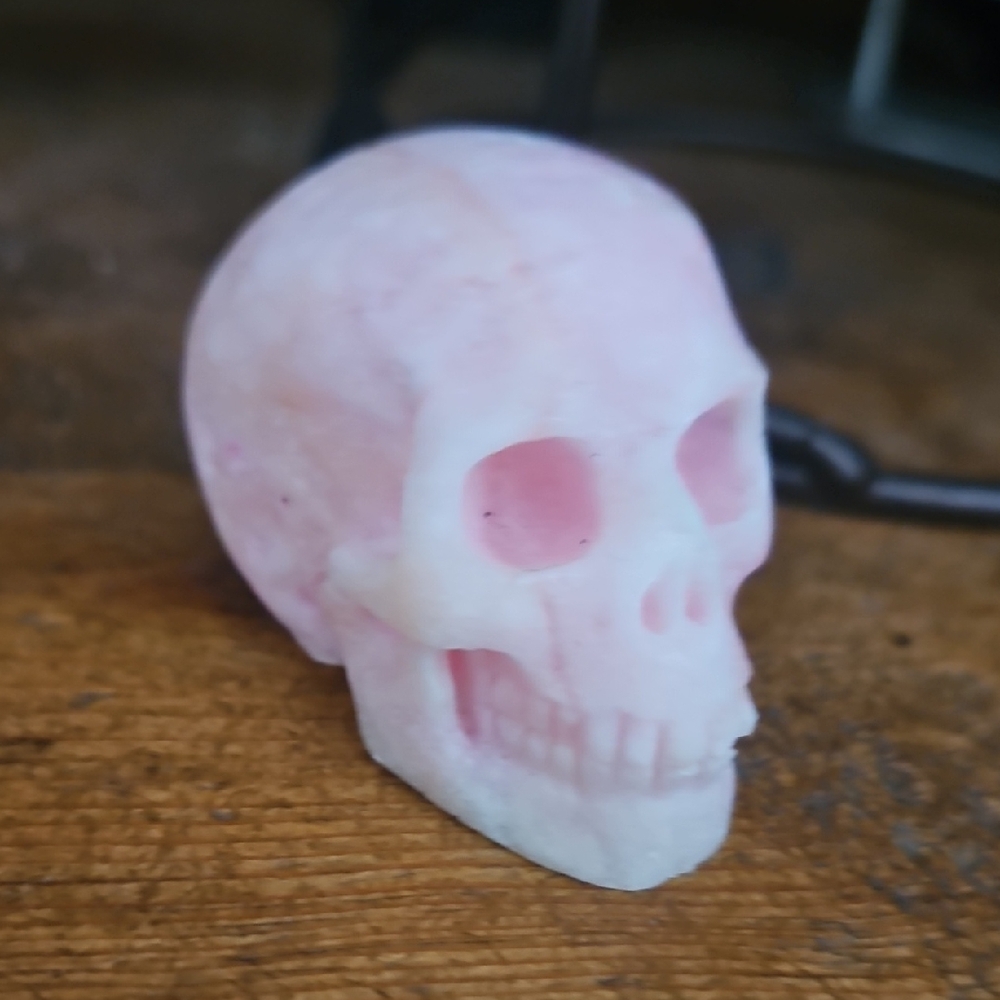 Pink Aragonite Skull 2 Inch